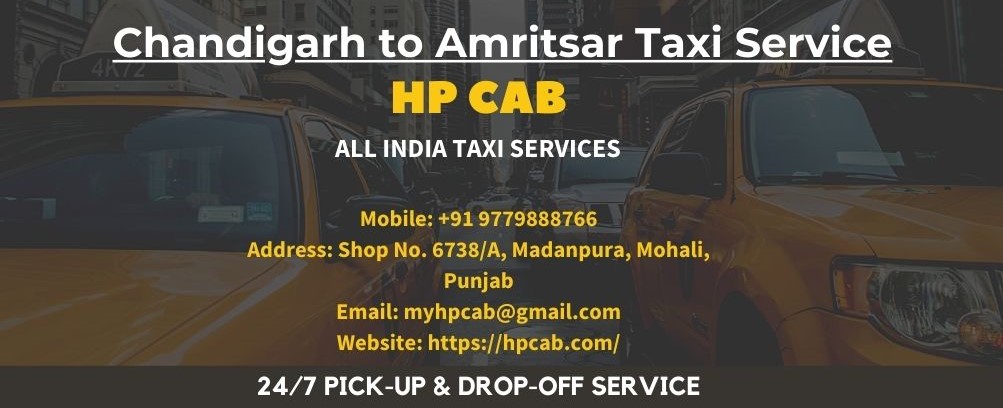 Chandigarh to Amritsar Taxi Fare
