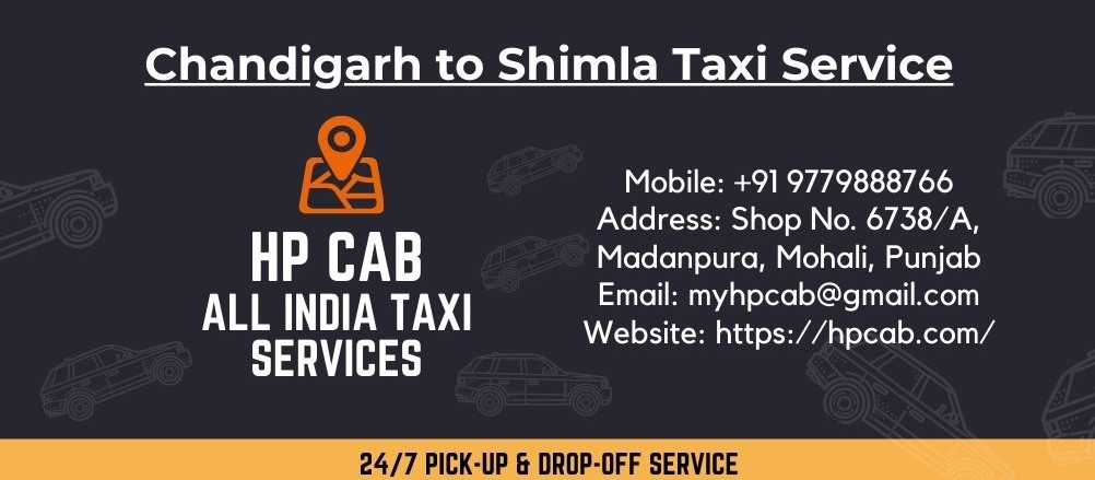 Chandigarh to Shimla Taxi Service
